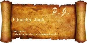 Pjeczka Jenő névjegykártya